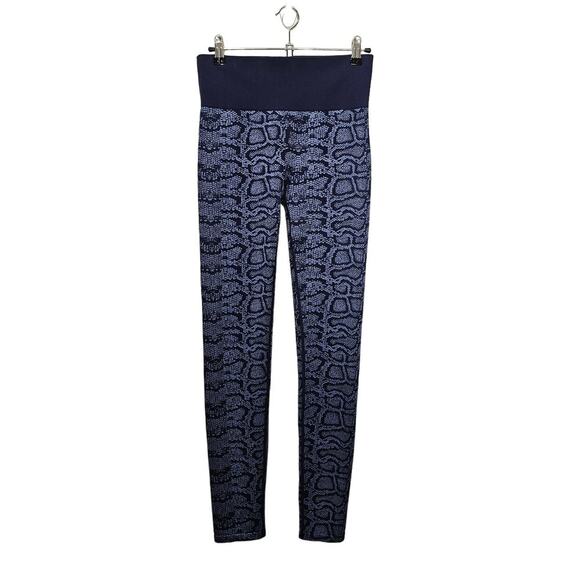 Ryka Blue Snake Print Stretch Seamless Inseam 30" Running Gym Legging size Large - Picture 1 of 9